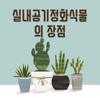 실내공기정화식물의 장점 포스터